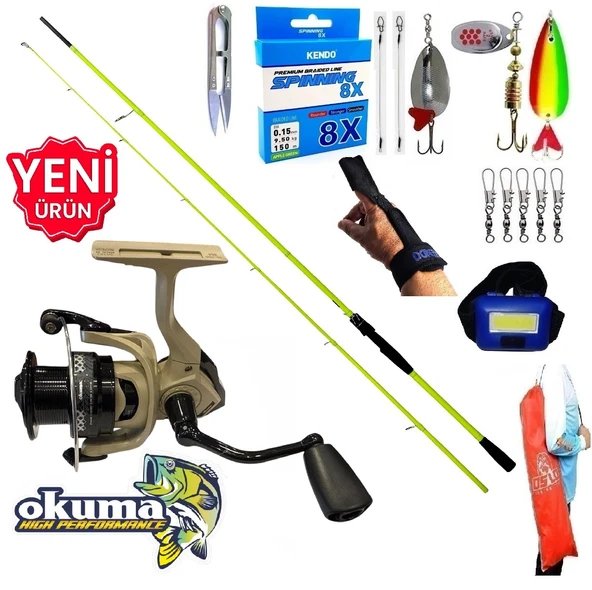 Okuma Outrax 4000 270cm 5-55gr Karbon High Tech Turna Spin Olta Takımı Seti ürün görseli 1