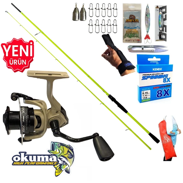 Okuma Outrax 4000 270cm 5-55gr Karbon High Tech Spin Olta Takımı Seti ürün görseli 1