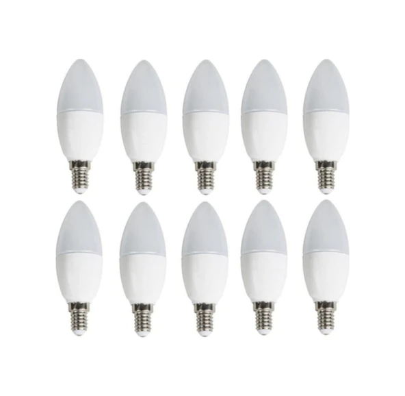 10'lu Ct-4083 Led Ampul-ince E14 Duy-avize Ampülü-beyaz Işık 6400 ürün görseli 1