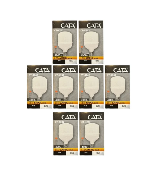 Cata Ct-4242 45w 6400k Beyaz Işık E27 Duylu Led Torch Ampul 8 Adet ürün görseli 1