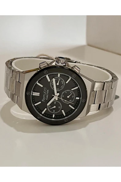 Ferrucci Gümüş Renk Fonksiyonları Aktif 42 mm Kasa Çap Erkek Kol Saati+Bileklik ürün görseli 1
