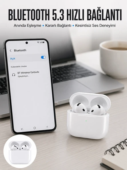 Kablosuz Bluetooth Kulaklık Tws Anc Özelliği Yüksek Ses Kaliteli Yeni Nesil ürün görseli 1