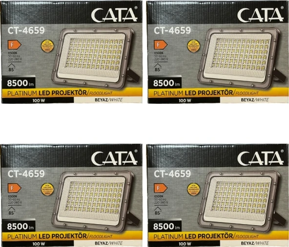 Cata Ct-4659 100w 6500k Beyaz Işık Led Projektör 4 Adet ürün görseli 1