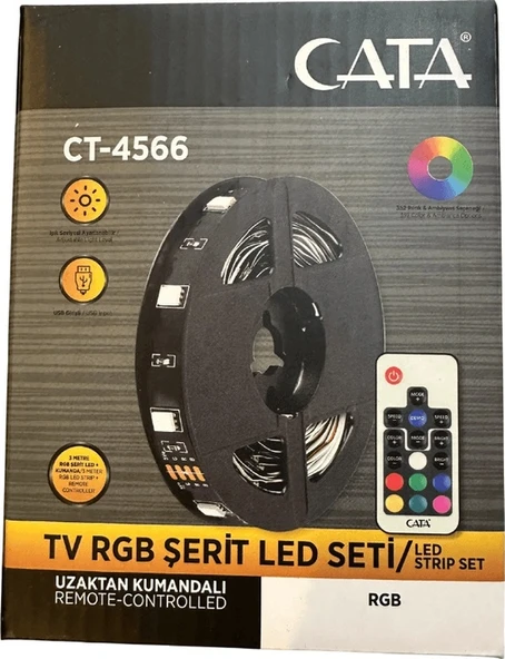 Cata Ct-4566 Tv Rgb Şerit Led Seti Kumandalı 4 Adet ürün görseli 1