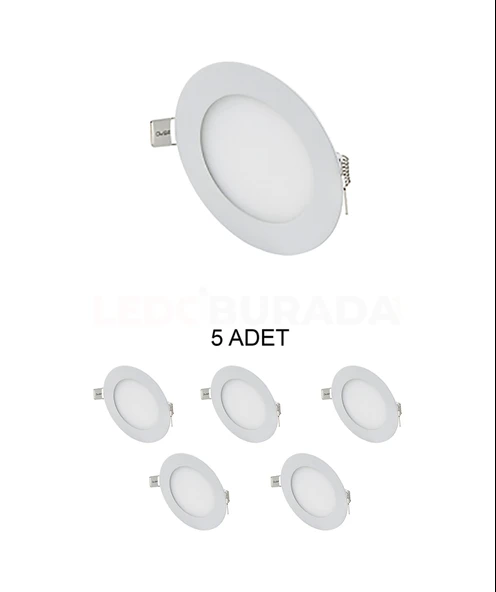 Cata Ct-5145 Slim Led Panel 6w Günışığı - 5 Li Paket Beyaz ürün görseli 1