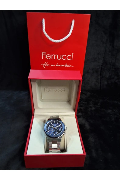 Ferrucci FERRUCCİ AKTİF FONKSİYONLU ORİJİNAL ÇELİK ERKEK KOL SAATİ ürün görseli 1