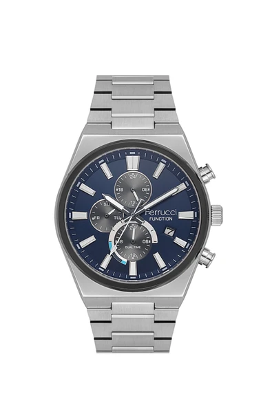 Ferrucci FERRUCCİ FCF 03449M.03 AKTİF FONKSİYONLU TAKVİMLİ LACİVERT KADRANLI ÇELİK ERKEK KOL SAATİ ürün görseli 1