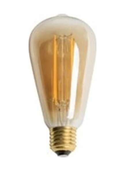 10 Adet Ct 4290 Cata 8W Rustik Led Ampul Amber 2700K E27 ürün görseli 1
