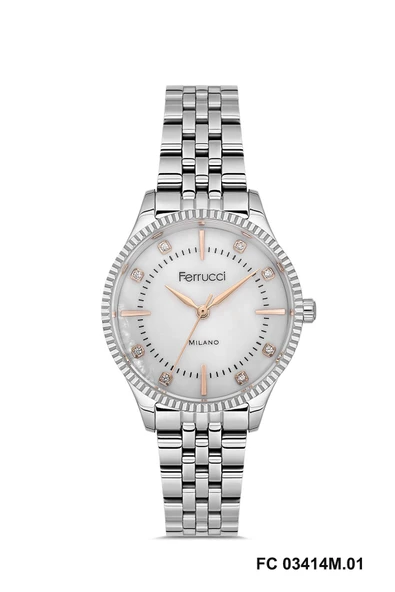 Ferrucci FERRUCCİ FC 03414M.01 ÇELİK KORDON KADIN KOL SAATİ ürün görseli 1