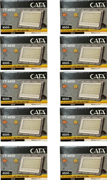 Cata Ct-4659 100w 6500k Beyaz Işık Led Projektör 10 Adet ürün görseli 1