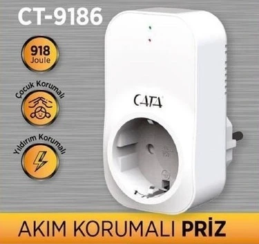 Ct 9186 Cata Akım Korumalı Priz 918 Joule 4000W ürün görseli 1