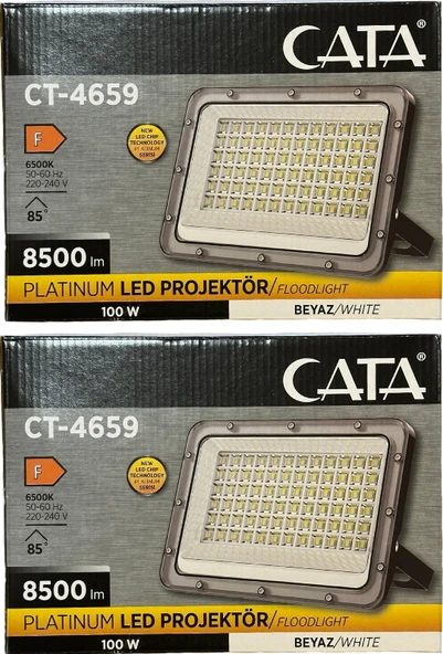 Cata Ct-4659 100w 6500k Beyaz Işık Led Projektör 2 Adet ürün görseli 1