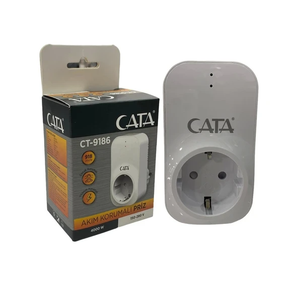 Cata CT-9186 Tekli Akım Korumalı Priz 3 Adet ürün görseli 1