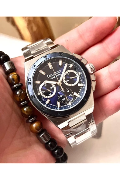Ferrucci Full Fonksiyonlu Yeni Sezon Çelik Erkek Kol Saati+Bileklik Hediyeli ürün görseli 1