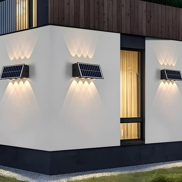 Cata CT-8010 20 W Solar İki Yönlü Led Duvar Aydınlatma - Gün Işığı 3000k ürün görseli 1