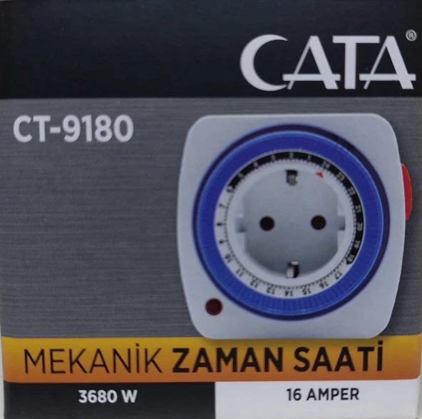 Cata CT-9180 Mekanik Zaman Ayarlı Timer Saati Priz ürün görseli 1