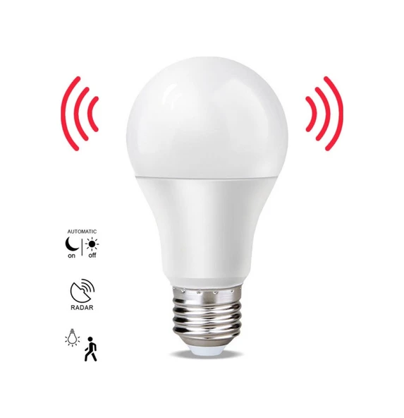 Cata 12 W Radar Sensörlü Led Ampul - Beyaz Işık 6000k - Ct-4259 ürün görseli 1