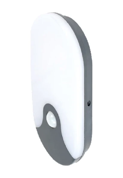 12W Sıva Üstü Led Armatür Sensörlü ( 4000K ) Ct 7093 12W-4000K Beyaz - Gri ürün görseli 1