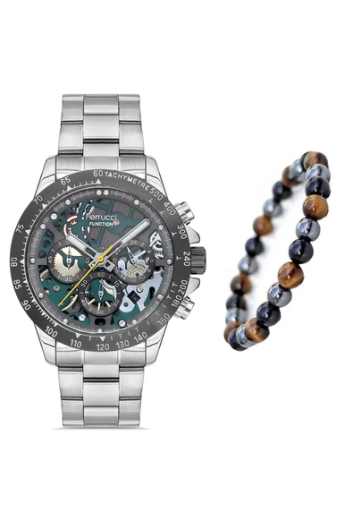 Ferrucci FCF-1024-23009M.02-Fonksiyonlu Erkek Kol Saati+Bileklik ürün görseli 1