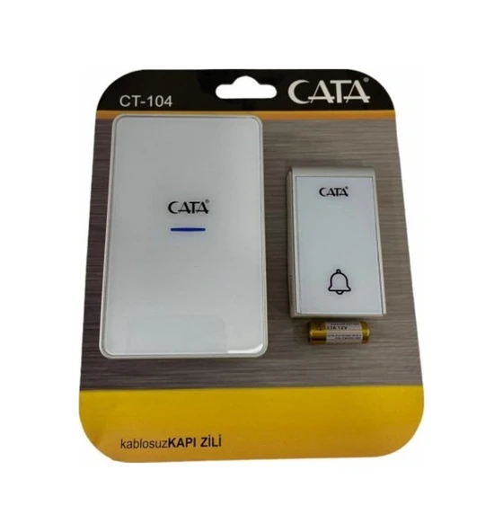 Cata Ct-104 Uzaktan Kumandalı Kapı Zili Lüks Model Beyaz Renk ürün görseli 1