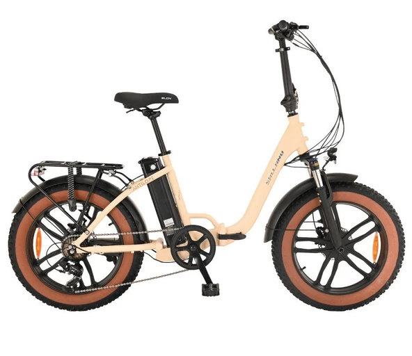 Salcano Antılope 20" Jant Fat Bike 7 Vites Hidrolik Fren Elektrikli Katlanır Bisiklet Buz Mavisi ürün görseli 1