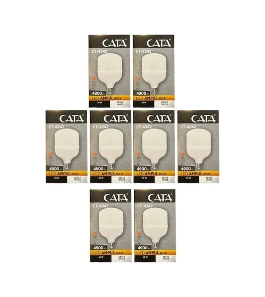 Cata Ct-4242 45w 6400k Beyaz Işık E27 Duylu Led Torch Ampul 8 Adet 100 ürün görseli 1