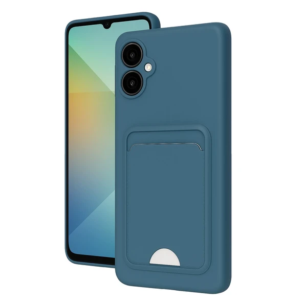 Samsung Galaxy A06 Kılıf Kelvin Kartvizitli Silikon - Mavi ürün görseli 1