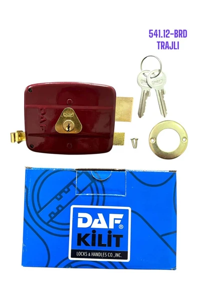 DAF Silindirli Trajlı Kilit Demir Sürgü zambak dil 120MM 541.12-BRD ürün görseli 1