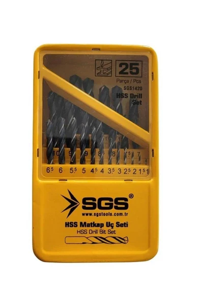 SGS 25 PARÇA HSS MATKAP UCU SETİ ürün görseli 1