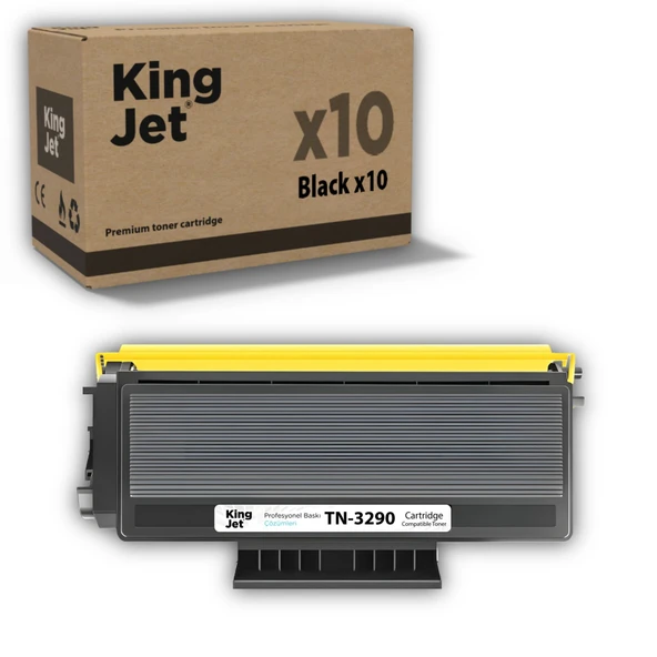 KingJET Brother Uyumlu TN-3290 Yüksek Kapasiteli (10'lu Paket) Muadil Toner | HL-5370W ürün görseli 1