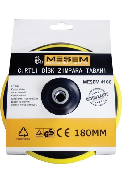 AVMDEPO **(6adet)** Meşem Cırtlı Disk Zımpara Tabanı 180mm ürün görseli 1