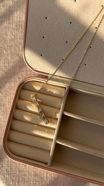 14 K kararmaz baget kolye - Resim 4