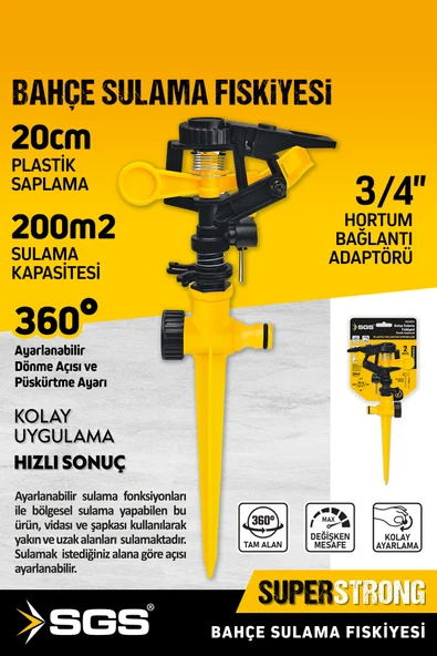 SGS BAHÇE SULAMA FISKİYESİ (PLASTİK SAPLAMA) ürün görseli 1