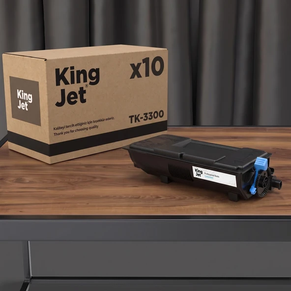 KingJET Kyocera Uyumlu TK-3300 Standart Kapasiteli (10'lu Paket) Çipli Muadil Toner ürün görseli 1