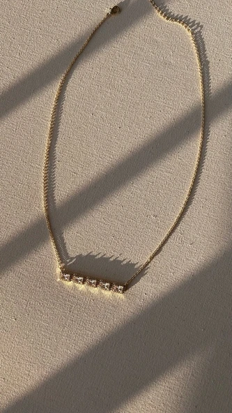 14 K kararmaz baget kolye - Resim 7