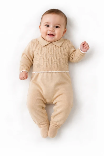 Unisex Triko Patikli Bebek Tulum 5603 ürün görseli 1