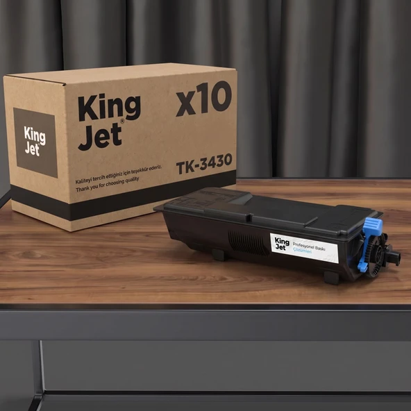 KingJET Kyocera Uyumlu TK-3430 Standart Kapasiteli (10'lu Paket) Çipli Muadil Toner | ECOSYS PA5500x ürün görseli 1