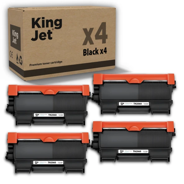 KingJET Brother Uyumlu TN-2060 Standart Kapasiteli (4'lü Paket) Muadil Toner | DCP-7055 ürün görseli 1