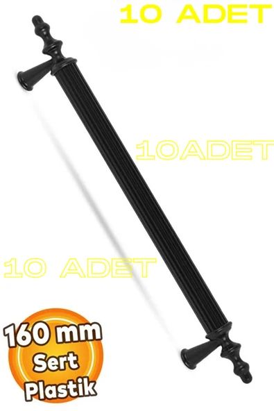 kutayalp (SERT PLASTİK) 10 Adet Polavit 160 Mm Siyah Mobilya Mutfak Çekmece Dolap Dolabı Kulpu Kulbu Kulpları ürün görseli 1