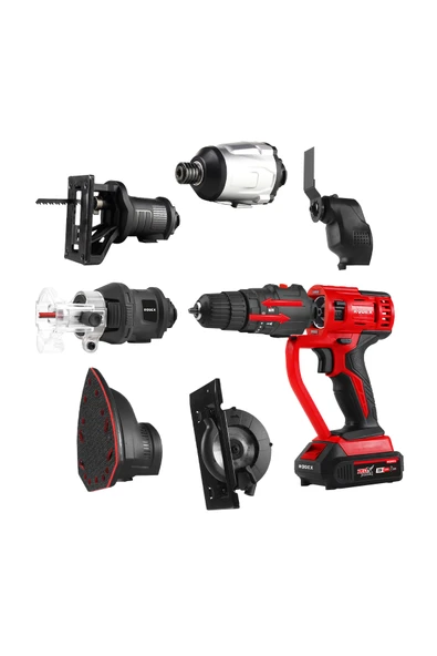 Rodex Rpx2708f Akülü Çok Amaçlı El Aleti ,freze Başlığı,zımpara Başlığı,darbeli Somun Sıkma Başlığı, ürün görseli 1
