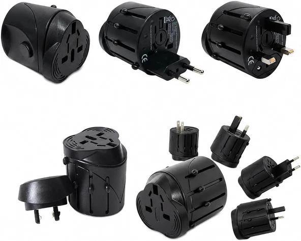 Coverzone Akım Korumalı Universal Fiş Çoklu Priz ENT CV640 Priz Çevirici Dönüştürücü Kompakt Tasarım Amerikan Fişi, İngiliz, Türkiye 125V - 250V 13A (Beyaz) (686L) ürün görseli 1