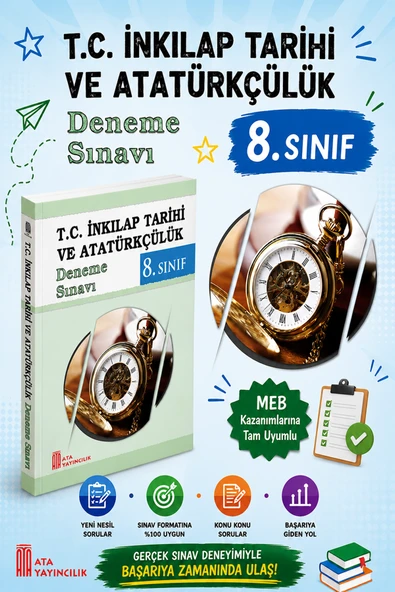 8.Sınıf T.C. İnkılap Tarihi ve Atatürkçülük Deneme Sınavı ürün görseli 1