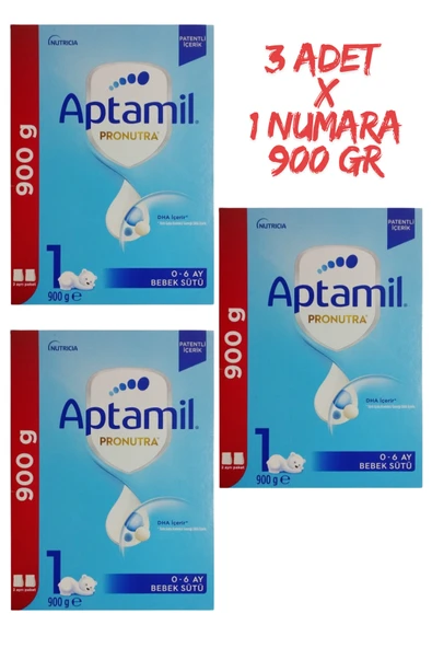 Aptamil Pronutra 1 Devam Sütü 900 gr 0-6 Ay 3 Adet ürün görseli 1