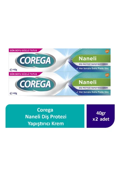 Corega Naneli Diş Protezi Yapıştırıcı Krem 40g (2 Adet) ürün görseli 1