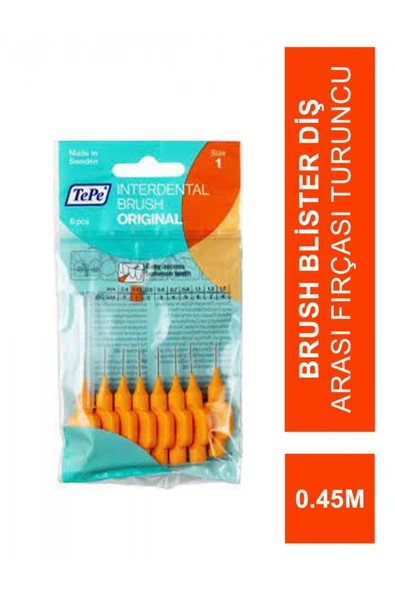 TePe Interdental Brush Blister Diş Arası Fırçası Turuncu 0.45 Mm 8'li ürün görseli 1