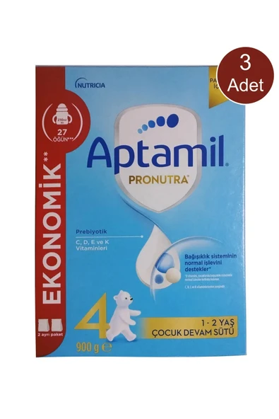 Aptamil Pronutra 4 Çocuk Sütü 900 Gr 3'lü Paket ürün görseli 1