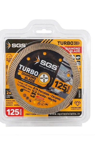SGS SGS2321 TURBO ELMAS BIÇAK ( 125 ) (PORSELEN, SERAMİK, GRANİT VE MERMER ) ürün görseli 1