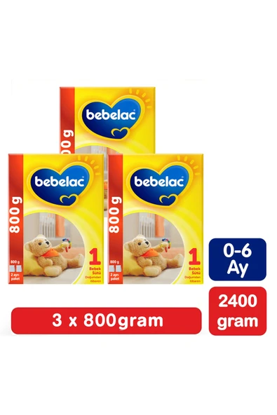 Bebelac 1 Bebek Sütü 800 Gr x3 Adet 0-6 Ay ürün görseli 1