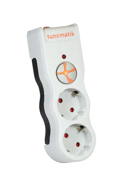 Tunçmatik İkili Beyaz Powersurge Akım Korumalı Priz - TSK19021 ürün görseli 1