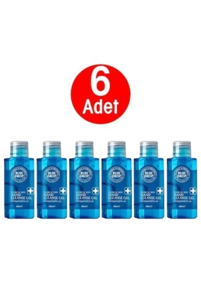 BLUE DROP Antibakteriyel Dezenfektan El Temizleme Jeli 100mlx6 Ad ürün görseli 1
